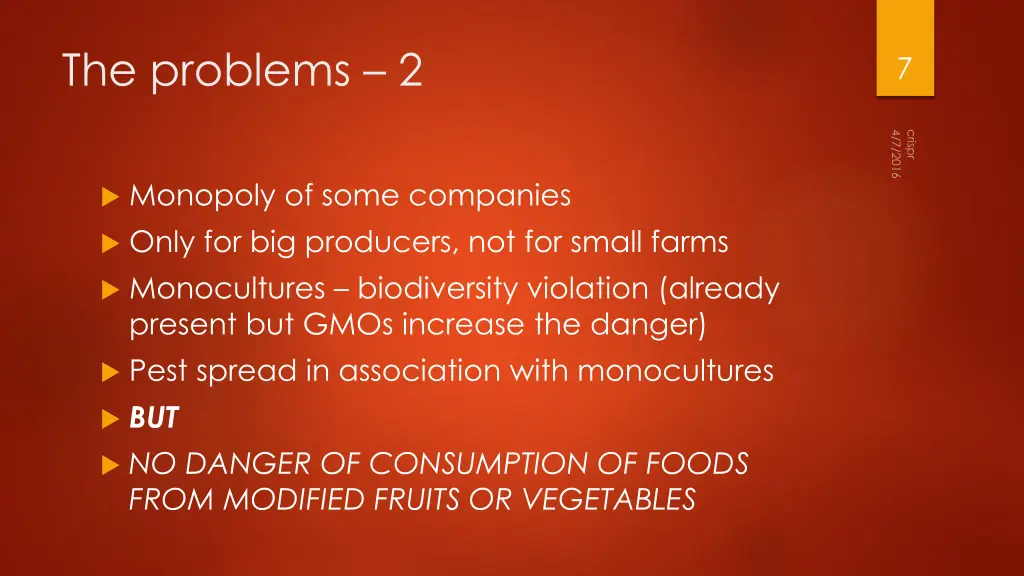 the problems 2