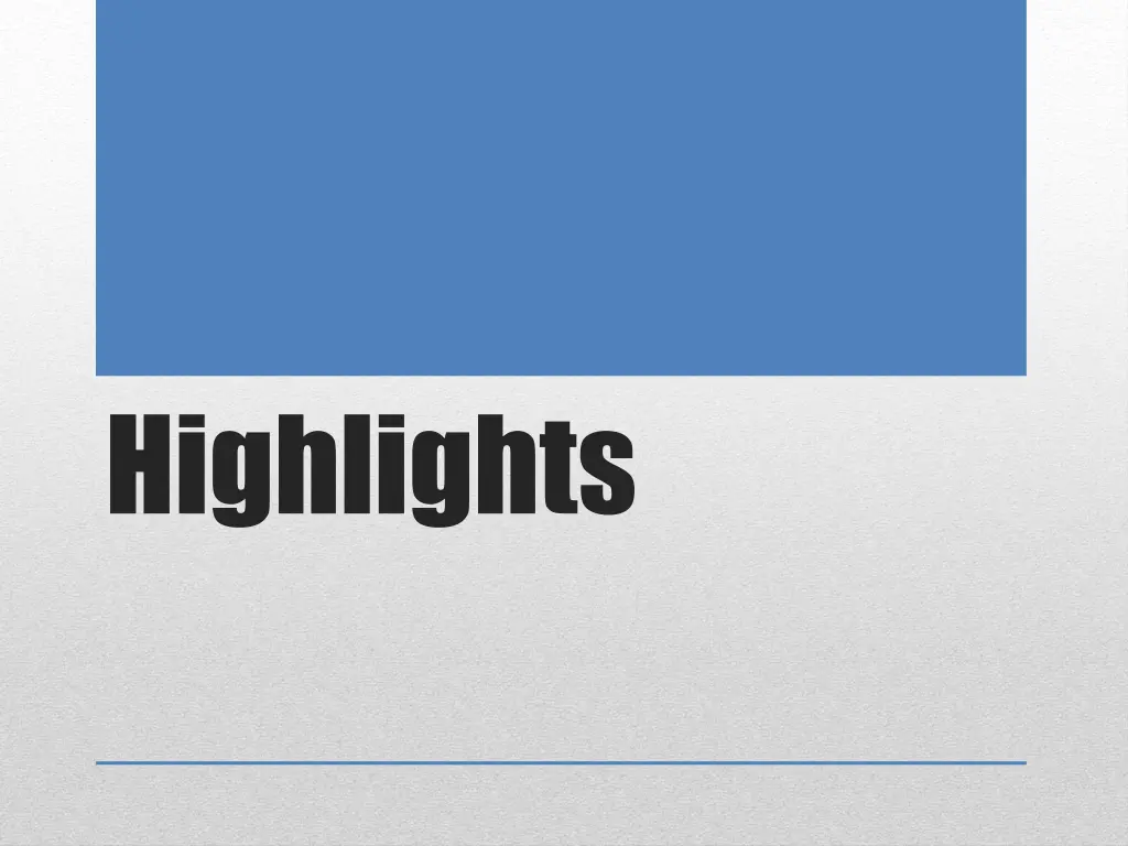 highlights
