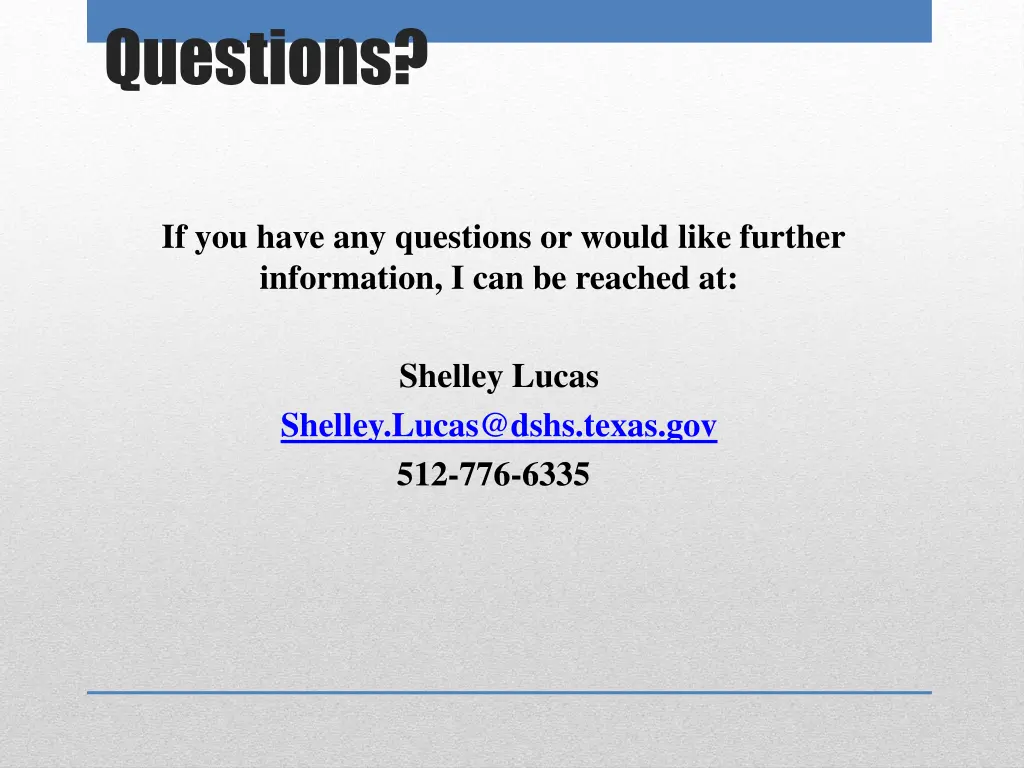 questions