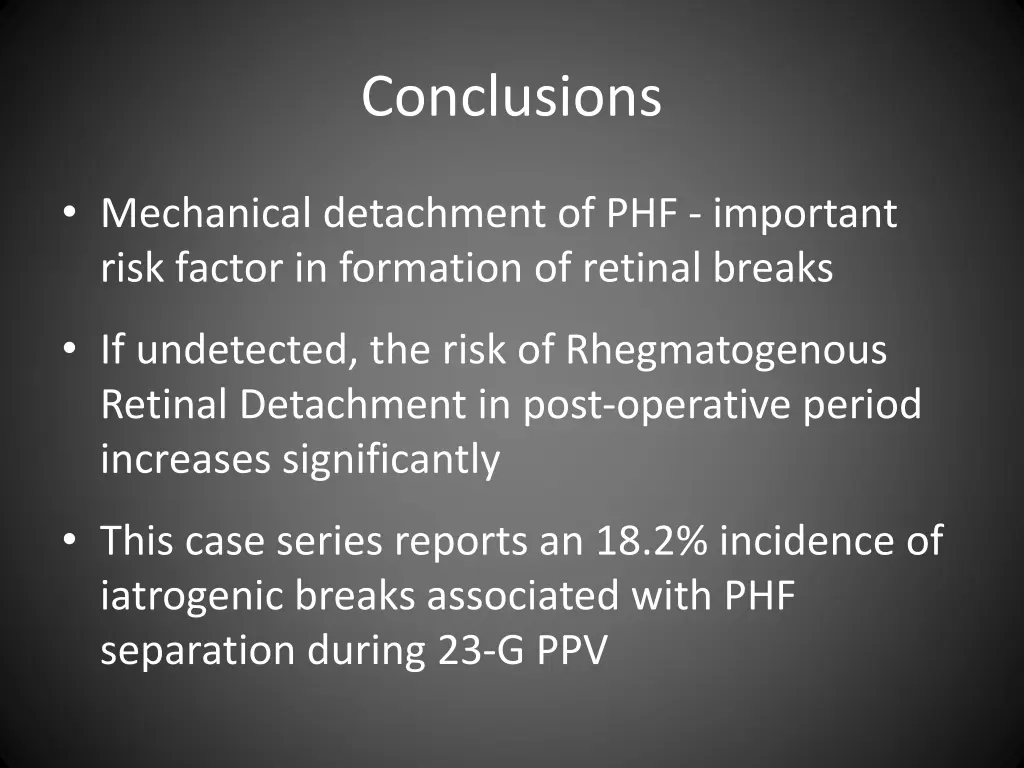 conclusions