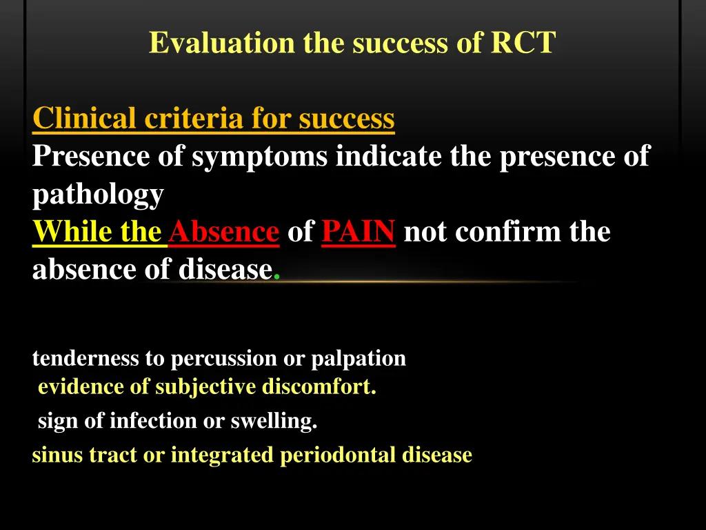 evaluation the success of rct
