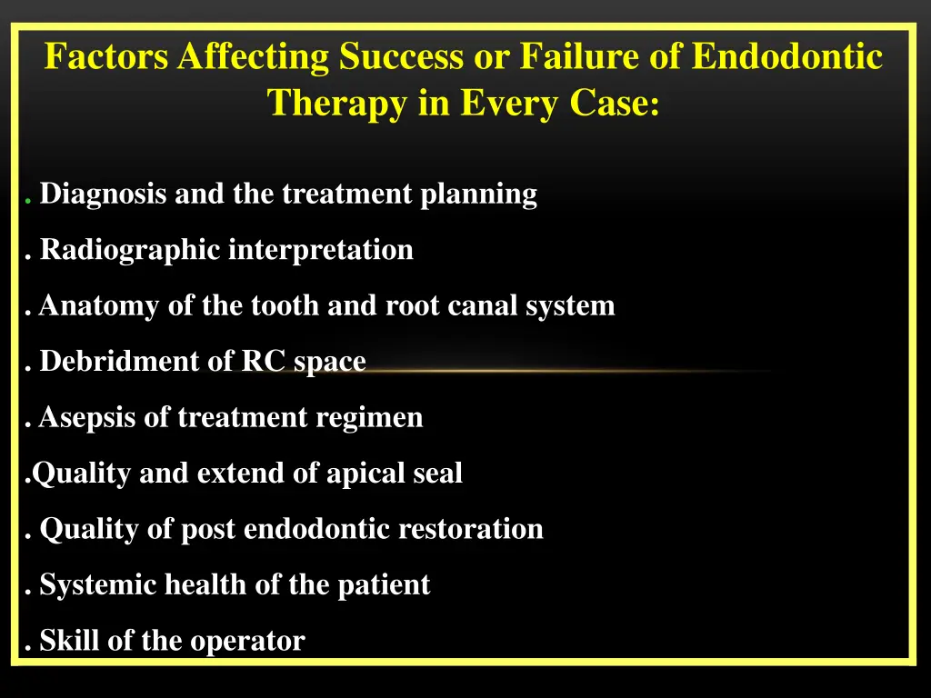 factors affecting success or failure