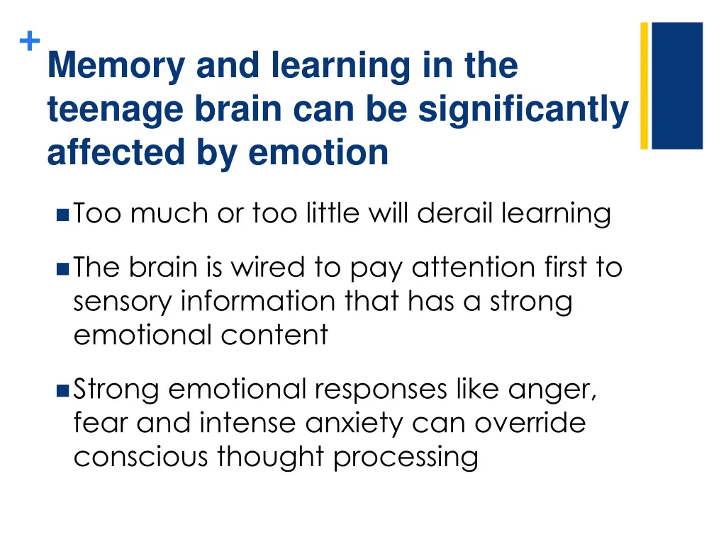 memory and learning in the teenage brain