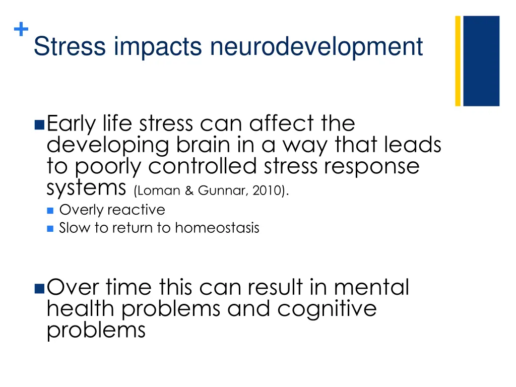 stress impacts neurodevelopment