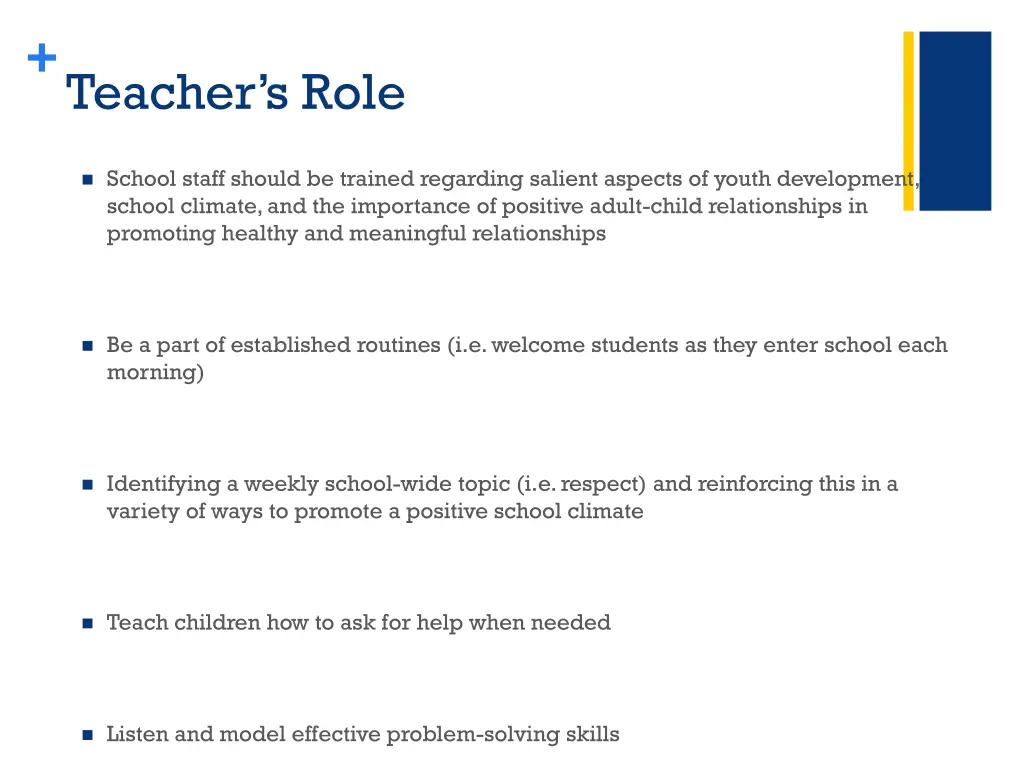 teacher s role
