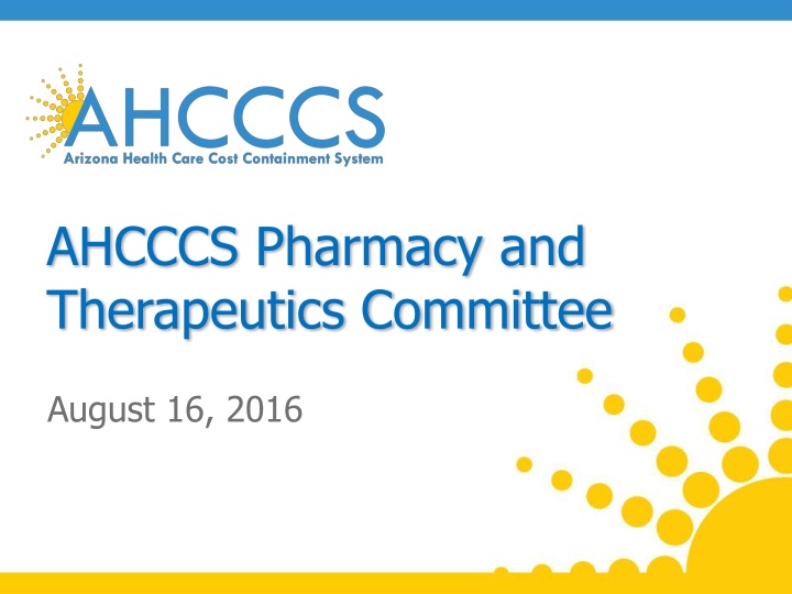 ahcccs pharmacy and therapeutics committee