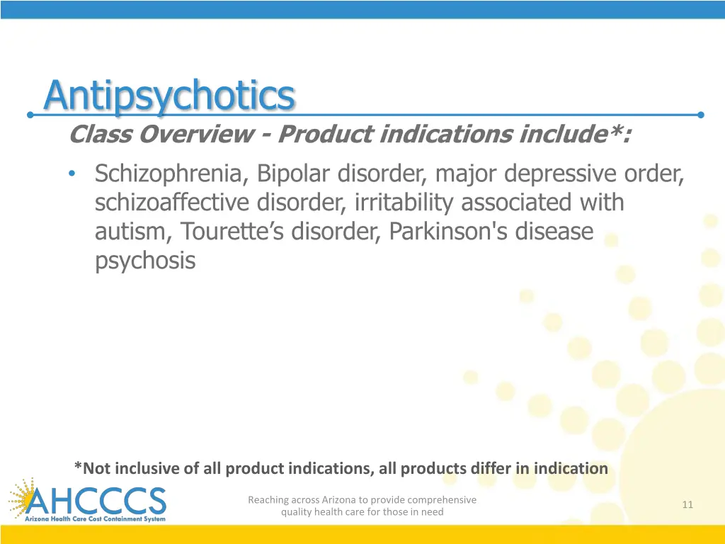 antipsychotics class overview product indications