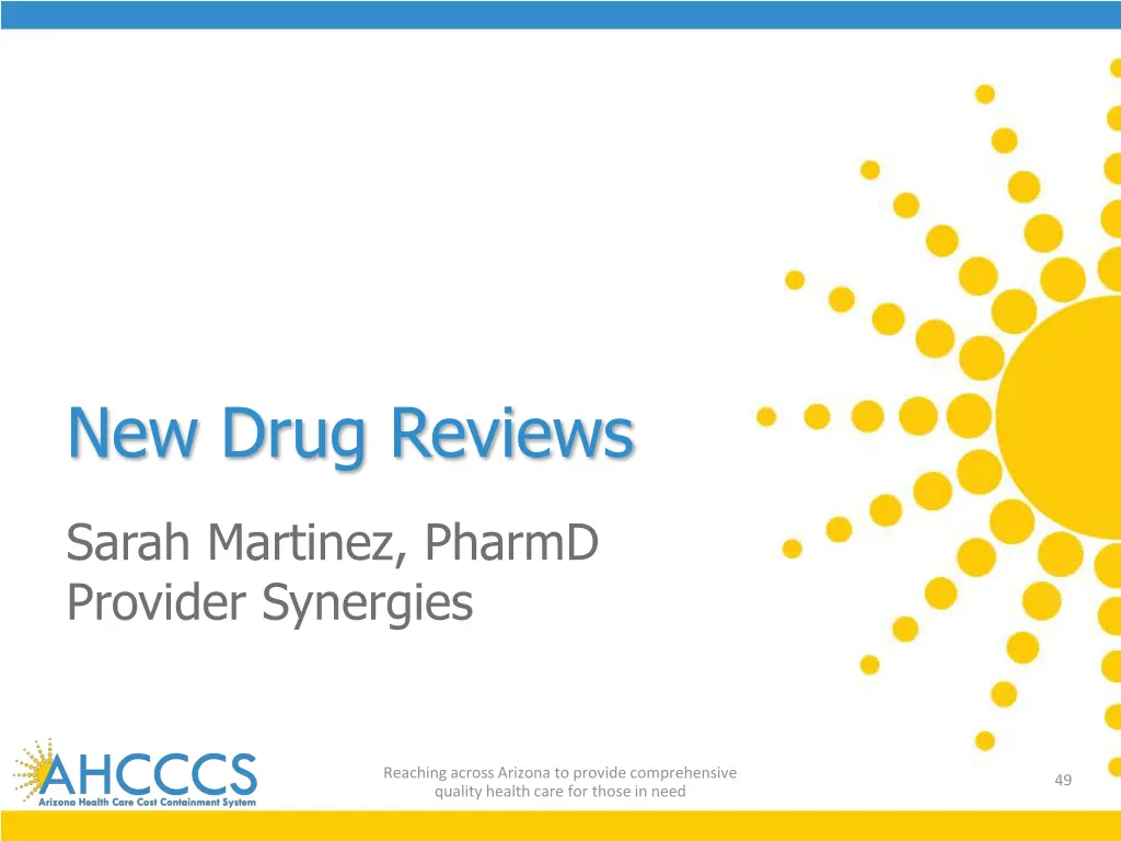 new drug reviews