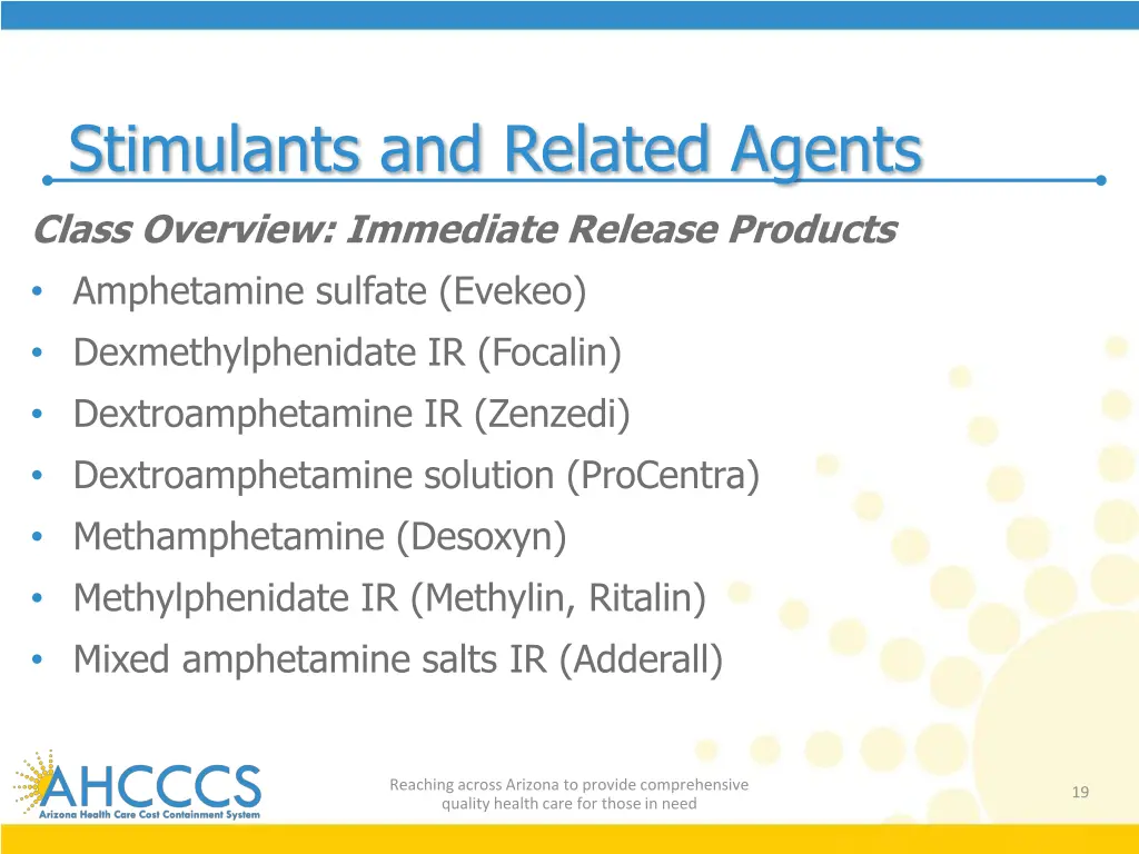 stimulants and related agents 1