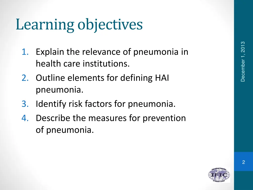 learning objectives