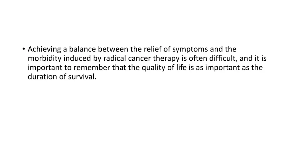 achieving a balance between the relief