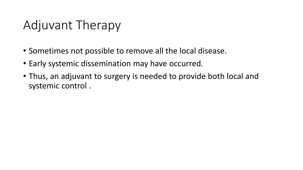 adjuvant therapy