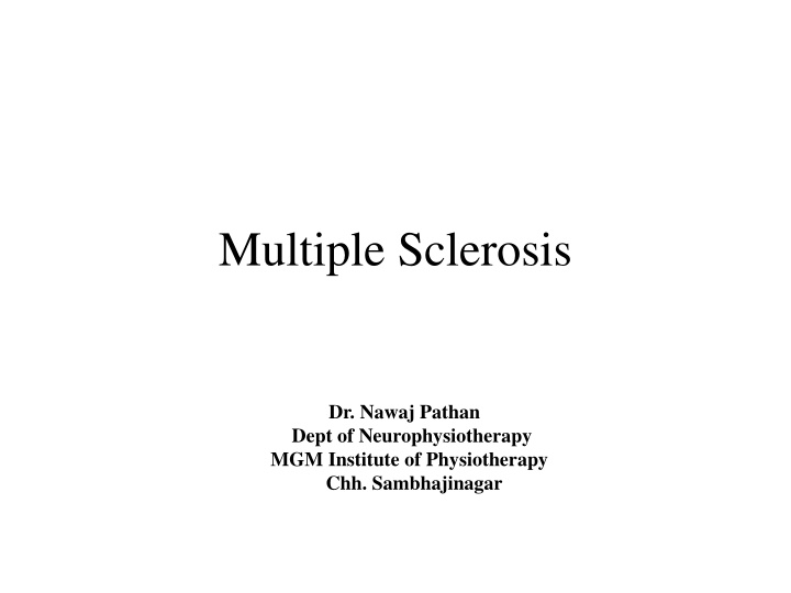 multiple sclerosis