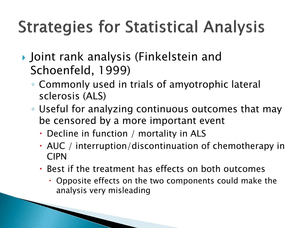 joint rank analysis finkelstein and schoenfeld