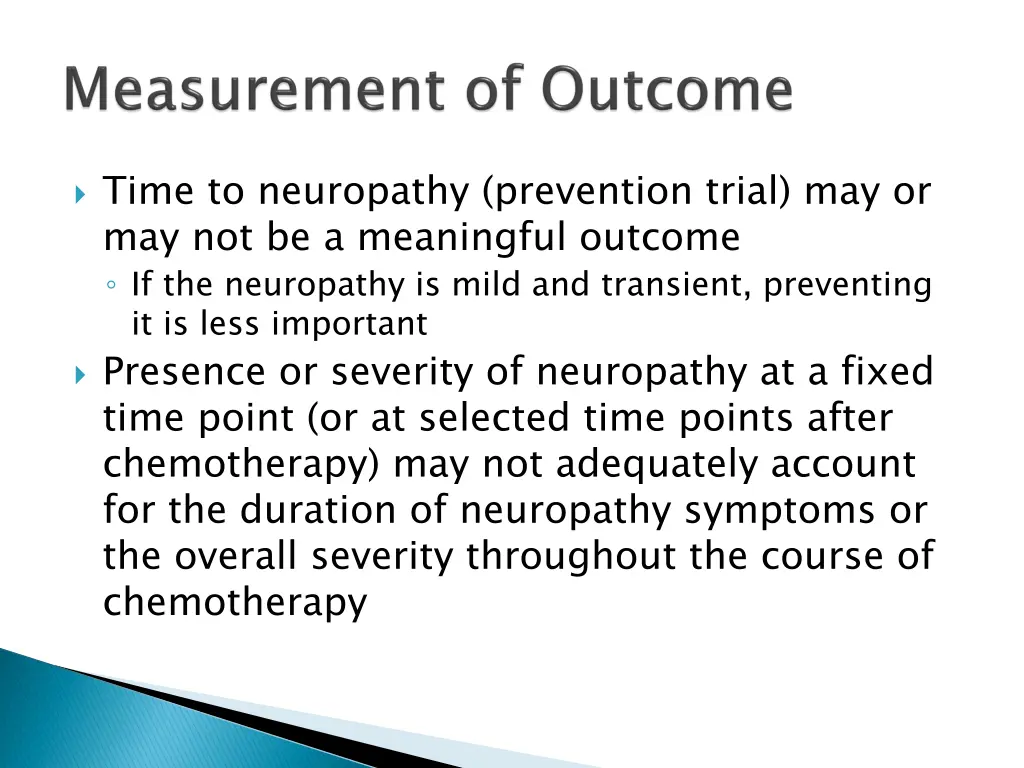 time to neuropathy prevention trial