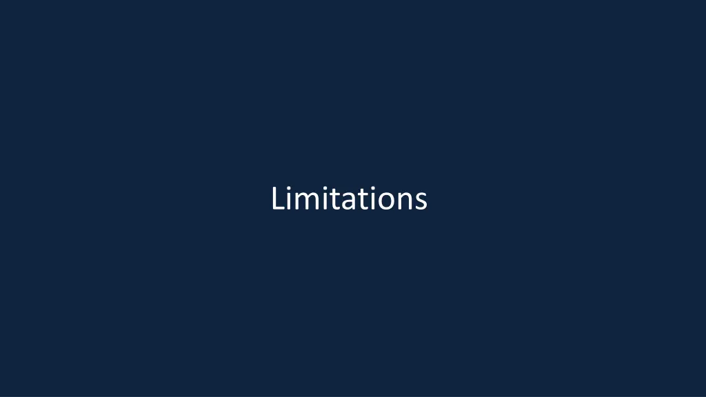 limitations