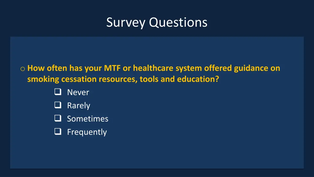 survey questions 1