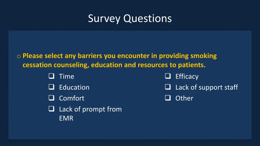 survey questions 2