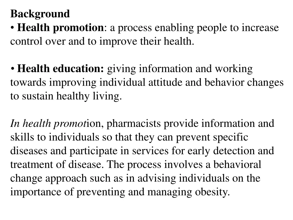 background health promotion a process enabling