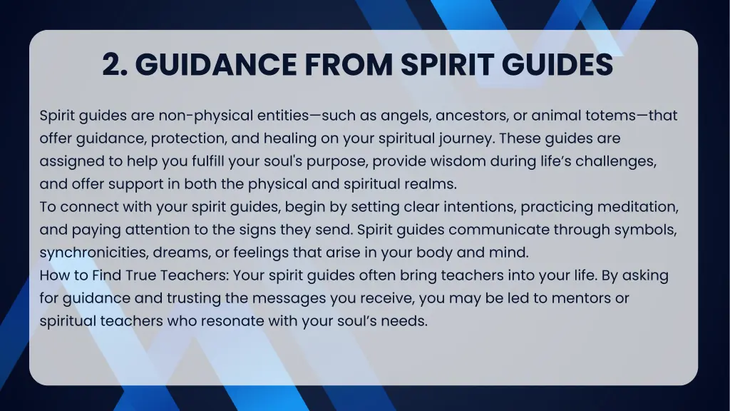 2 guidance from spirit guides