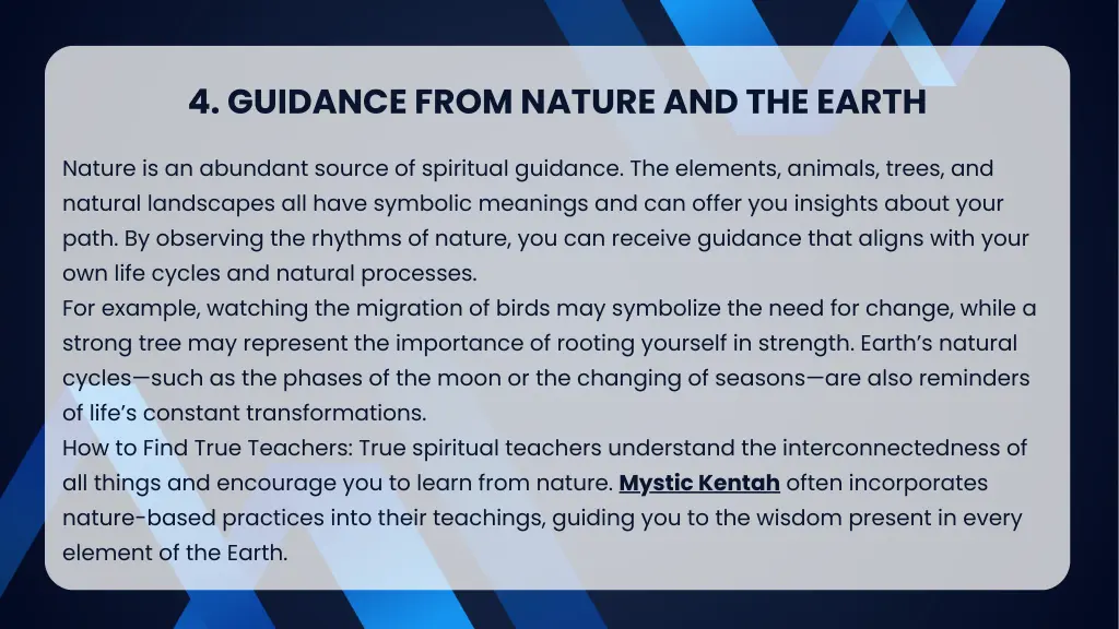 4 guidance from nature and the earth