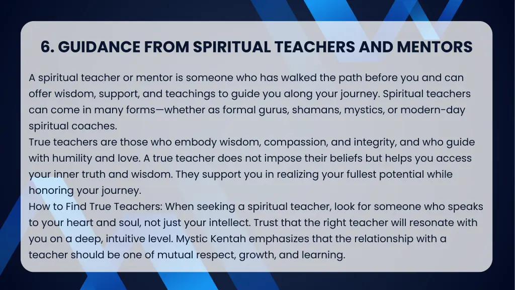 6 guidance from spiritual teachers and mentors