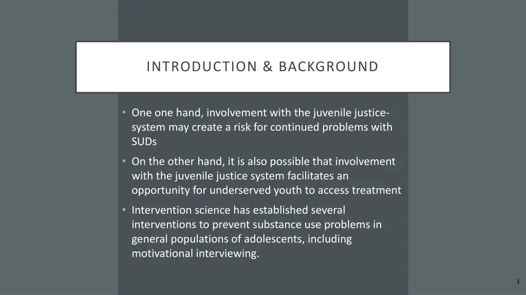 introduction background