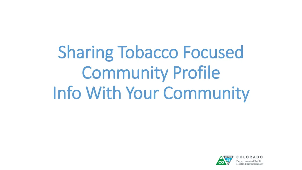 sharing tobacco focused sharing tobacco focused