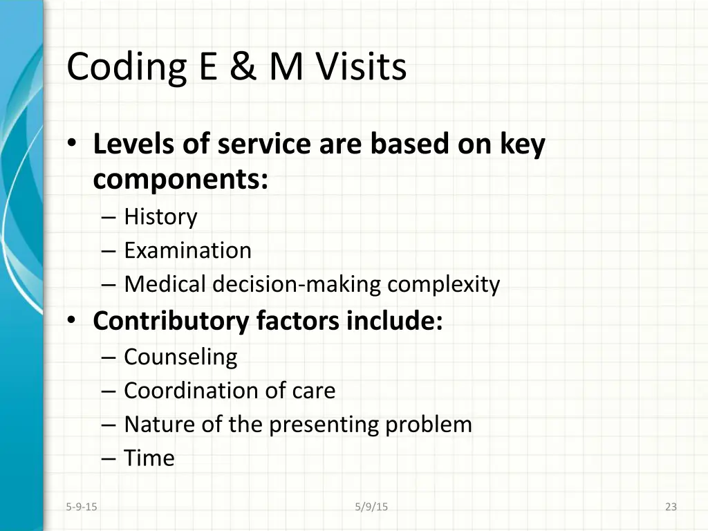 coding e m visits