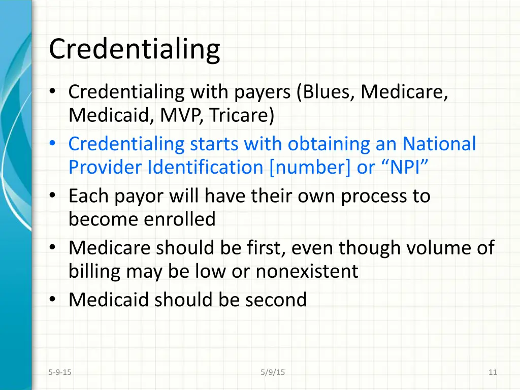 credentialing