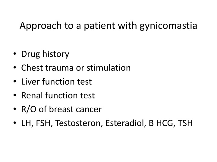 approach to a patient with gynicomastia