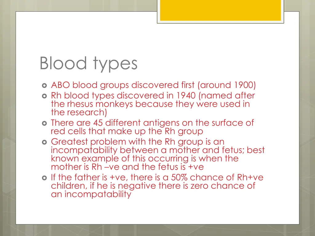 blood types