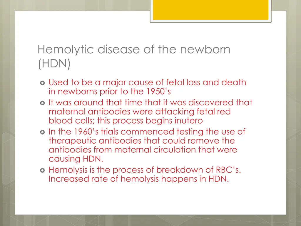 hemolytic disease of the newborn hdn