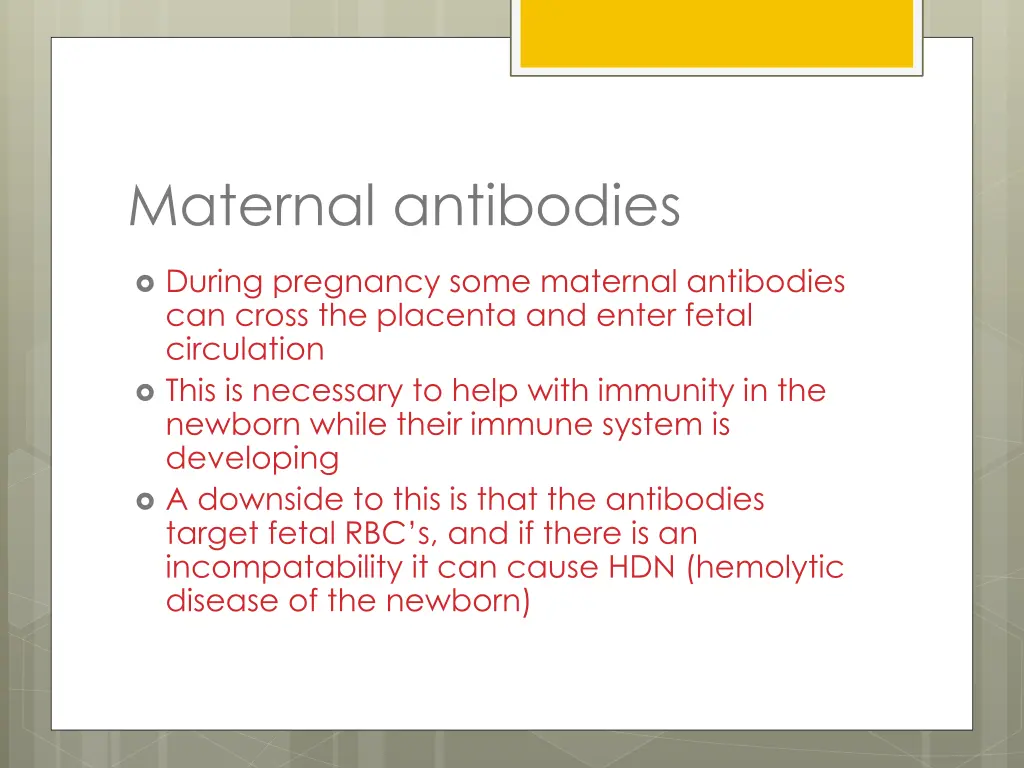 maternal antibodies