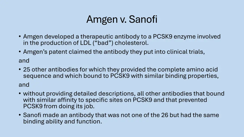 amgen v sanofi