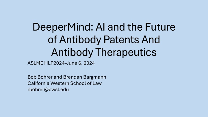 deepermind ai and the future of antibody patents