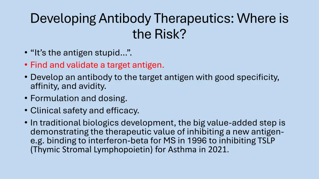 developing antibody therapeutics where