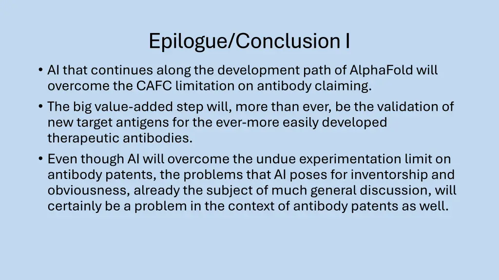 epilogue conclusion i