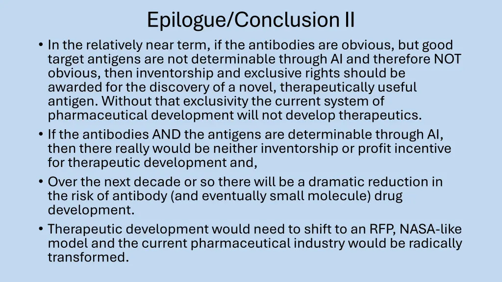 epilogue conclusion ii