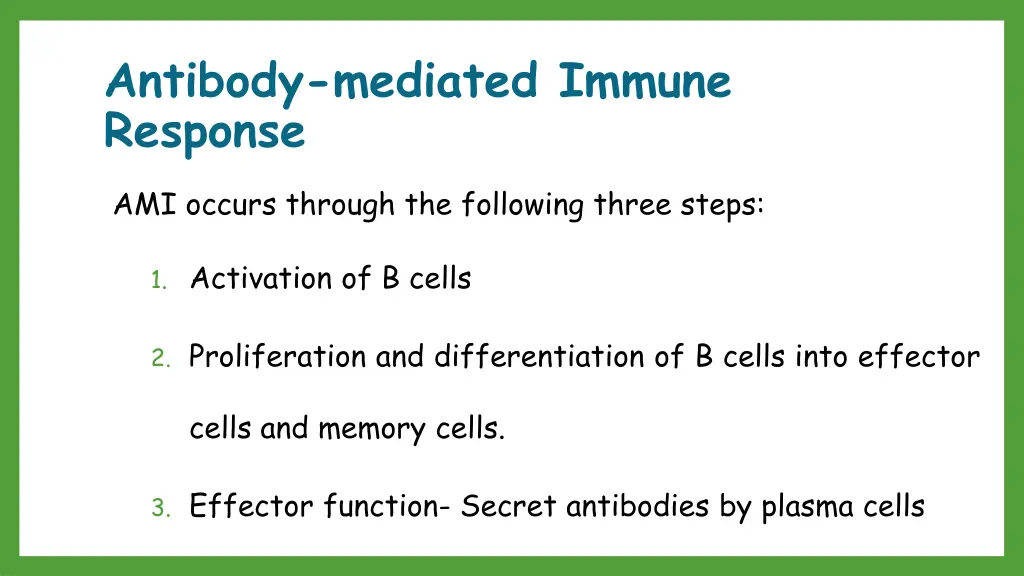 antibody mediated immune response 1