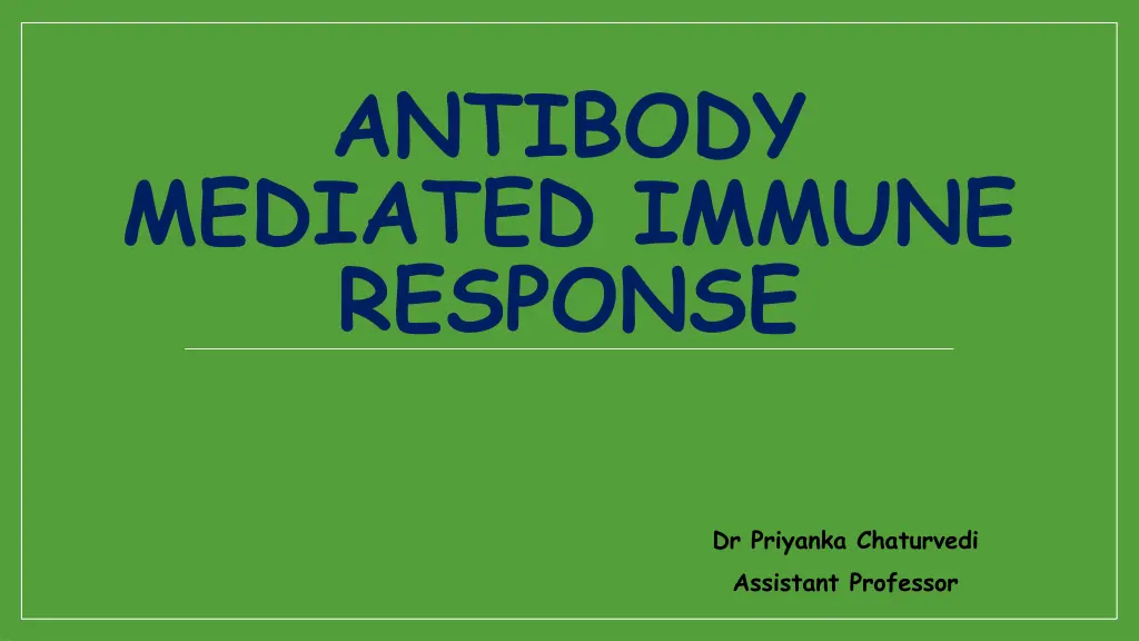 antibody mediated immune response