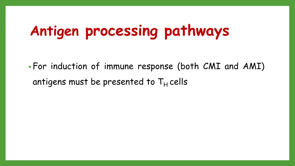 antigen processing pathways