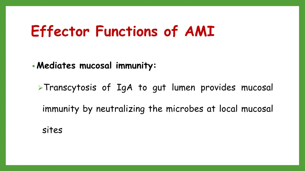 effector functions of ami 2