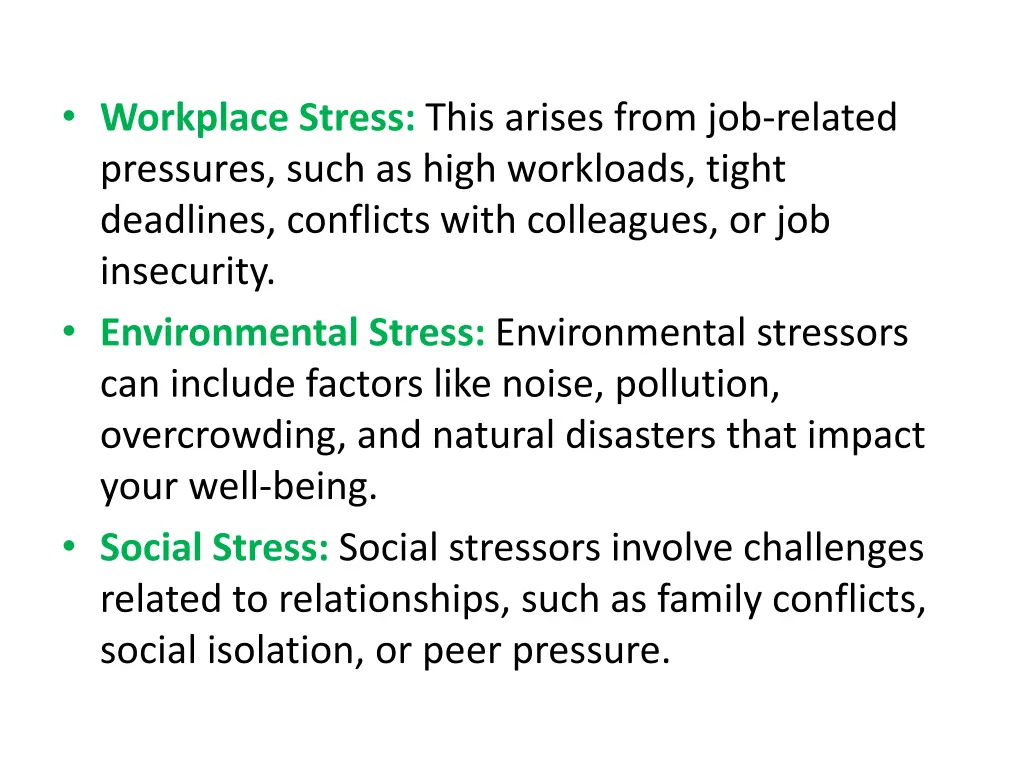 workplace stress this arises from job related