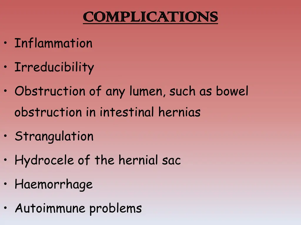complications complications