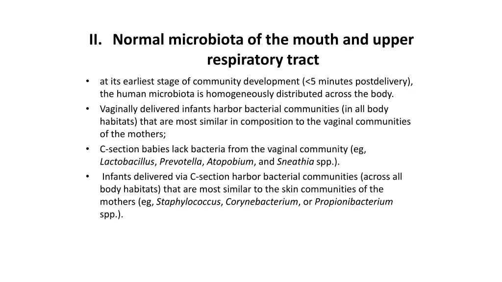 ii normal microbiota of the mouth and upper