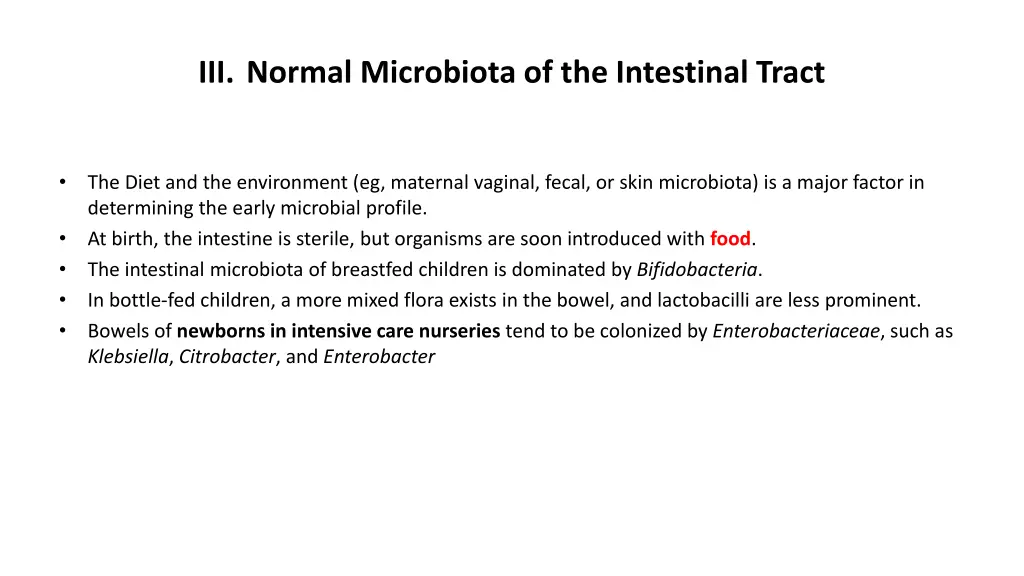 iii normal microbiota of the intestinal tract