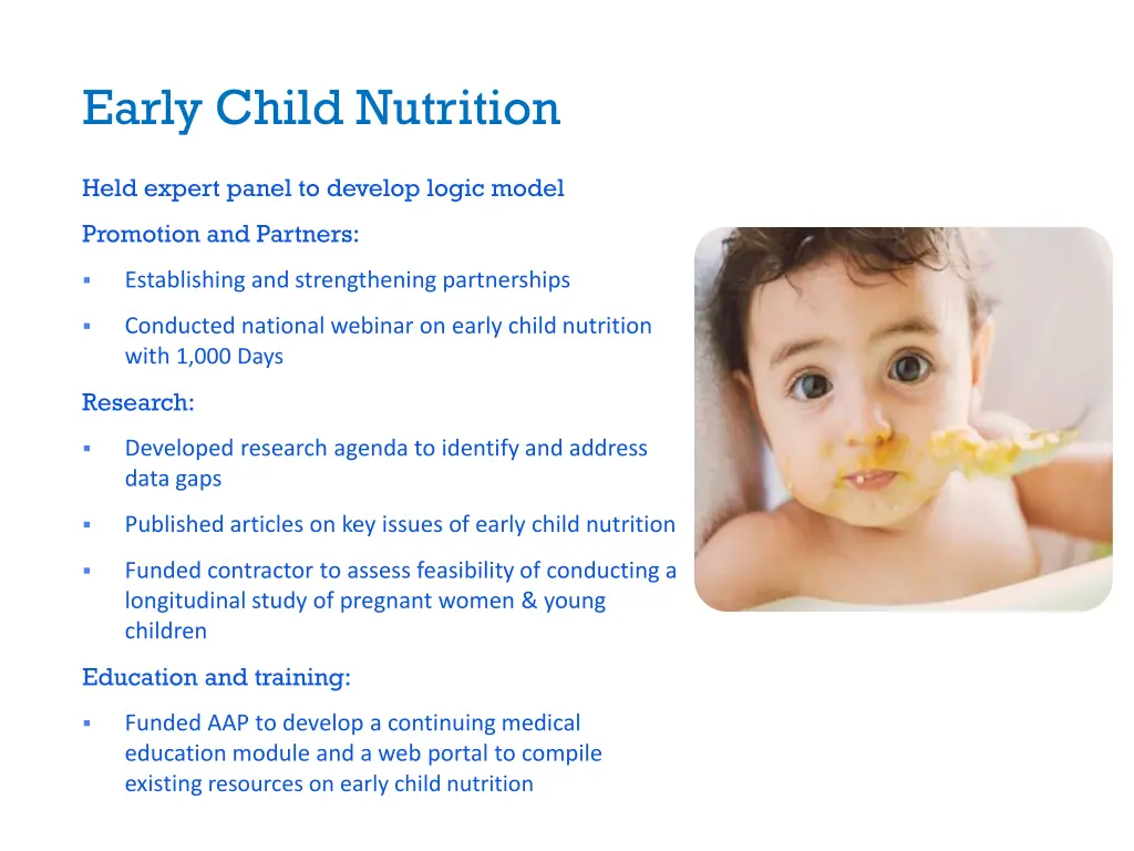 early child nutrition