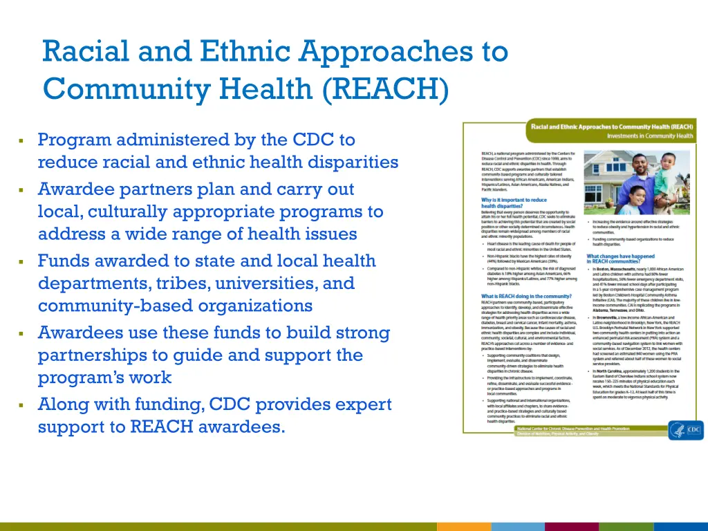 racial and ethnic approaches to community health