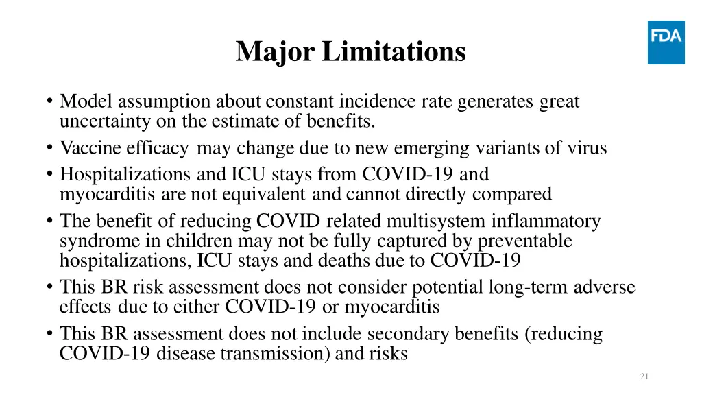 major limitations